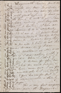 Letter from Anne Warren Weston, Weymouth, [Mass.], to Mary Anne Estlin, Sunday, Jan. 18, 1852