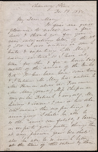 Letter from Anne Warren Weston, Chauncy Place, [Boston, Mass.], to Mary Anne Estlin, Dec. 13, 1852