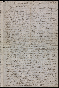 Letter from Anne Warren Weston, Weymouth, Mass, to Mary Anne Estlin, Jan. 21, 1855