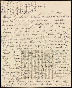 Letter from Anne Warren Weston to Deborah Weston, Thursday eve'g, [183-?]