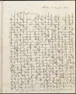 Letter from Caroline Weston, Boston, [Mass.], to Mrs. L. R. G. Hamatt, 1 August 1835