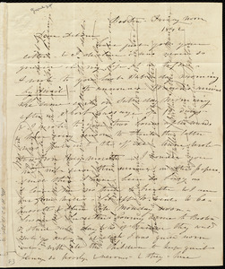 Letter from Caroline Weston, Boston, [Mass.], to Deborah Weston, Friday noon, 1842 [June 24]
