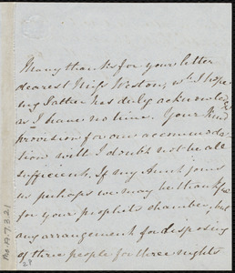 Letter from Mary Anne Estlin, Park St[reet], [Bristol, England], to Caroline Weston, July 31, 1851