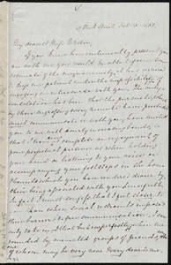 Letter from Mary Anne Estlin, 47 Park Street, [Bristol, England], to Caroline Weston, Oct. 15, 1851