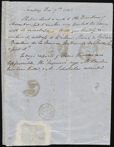 Letter from John Bishop Estlin, [Bristol, England], to Caroline Weston, Sunday, Dec. 7th, 1851