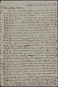 Letter from Mary Anne Estlin, Park St., Bristol, [England], to Caroline Weston, Sep. 24, 1852