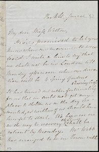 Letter from Mary Anne Estlin, Park St., [Bristol, England], to Caroline Weston, June [6, 1851]