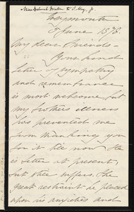 Letter from Deborah Weston, Weymouth, [Mass.], to Samuel May, 5 June 1878