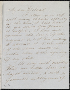 Letter from Mary Gray Chapman to Deborah Weston, April 16th, [1841?]