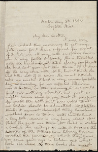 Letter from Deborah Weston, Boylston Street, Boston, to Ann Bates Weston, May 8th, 1835