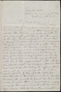 Letter from Deborah Weston to Mary Weston, Feb. 23, 1835, Wednesday morning 3 o'clock, watching with M.F