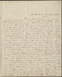 Letter from Deborah Weston, New Bedford, [Mass.], to Caroline Weston, Monday night, 1836. It is now 12 o'clock at night