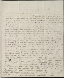Letter from Deborah Weston, [Boston?, Mass.], to Anne Warren Weston, Friday, June 10 [through Friday, June 17], 1836