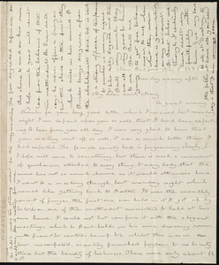 Letter from Deborah Weston, New Bedford, [Mass.], to Mary Weston, Nov. 6, 1836, Sunday evening after 9