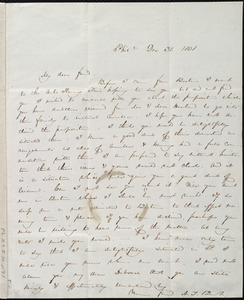 Letter from Nathaniel Tucker Bent, Philadelphia, [Penn.], to Deborah Weston, Dec. 31, 1838