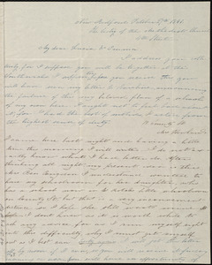 Letter from Deborah Weston, The Vestry of the Methodist Church, 4th Street, New Bedford, [Mass.], to Lucia Weston and Emma Forbes Weston, Oct. 27th 1841