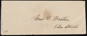 Letter from Elizabeth Rotch Arnold to Deborah Weston, 1842
