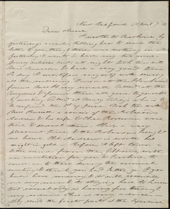 Letter from Deborah Weston, New Bedford, [Mass.], to Anne Warren Weston and Caroline Weston, April 7, [18]42