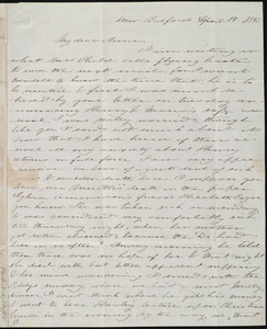 Letter from Deborah Weston, New Bedford, [Mass.], to Anne Warren Weston, April 14, 1842