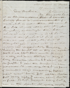 Letter from Deborah Weston, New Bedford no [sic] Boston, 39 Summer Street, to Caroline Weston, Sat. morn[ing], [June 1, 1844]