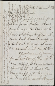 Letter from Deborah Weston, Weymouth, [Mass.], to Anne Greene Chapman Dicey, 11 March [18]61