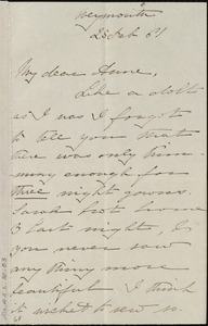 Letter from Deborah Weston, Weymouth, [Mass.], to Anne Greene Chapman Dicey, 28 Feb. [18]61