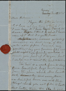 Letter from Emma Forbes Weston to Deborah Weston, Thursday, Dec. 15, 1836