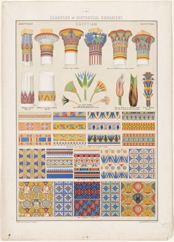 Examples of historical ornament, Egyptian