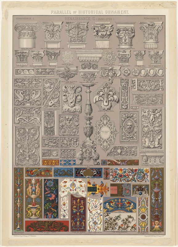 Parallel of historical ornament, Renaissance II (1520-1700)