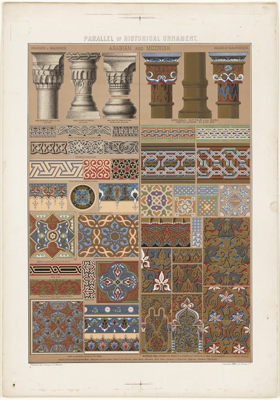 Parallel of historical ornament, Arabian and Moorish