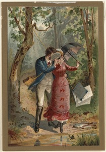 Young couple in the woods