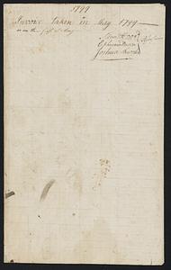 Valuation book, May 1799