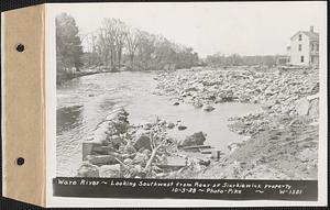 Ware River, looking southwest from rear of Siarkiewicz property, Ware, Mass., Oct. 3, 1938