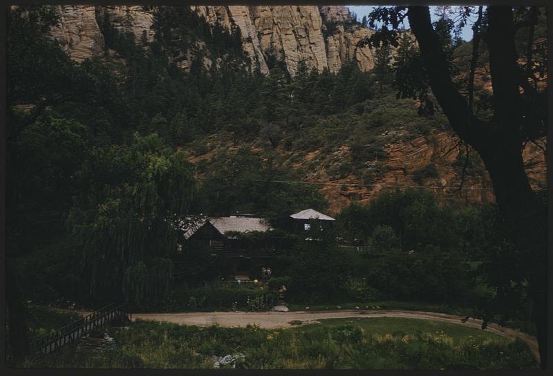 Building below a cliff, Arizona