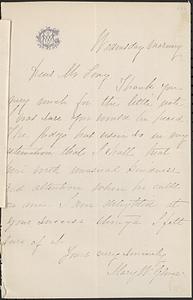 Letter from Mary W. Glover to John D. Long