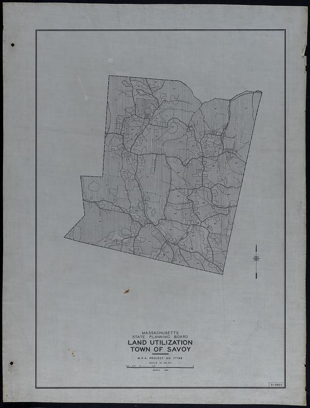 Land Utilization Town of Savoy Digital Commonwealth