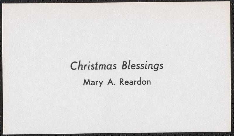 Christmas Cards Designed by MA Reardon (n.d.), n. III