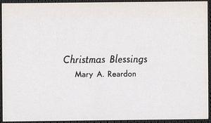 Christmas Cards Designed by MA Reardon (n.d.), n. III