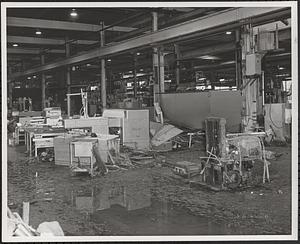 Mill interior after flood waters receded
