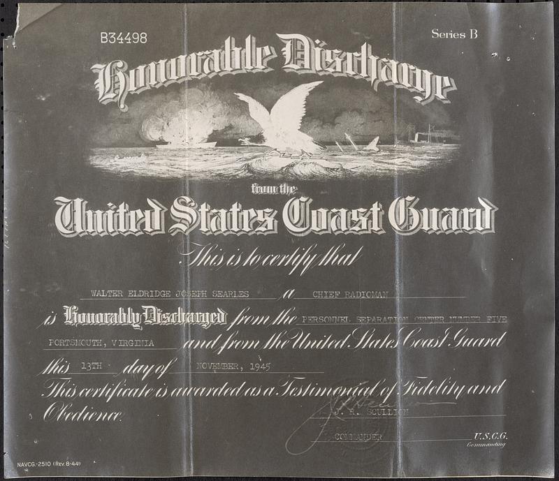 Honorable discharge certificate - Digital Commonwealth