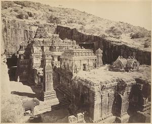Kailasa Temples at Elura from the north west