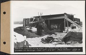 Contract No. 107, Quabbin Hill Recreation Buildings and Road, Ware, sheltered concrete mixing plant for public toilet building, Ware, Mass., Dec. 6, 1940