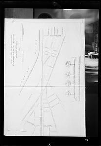 Copy negative of ca. 1880's map "Study of plan for the extension of Commonwealth Avenue on the line of Beacon Street"