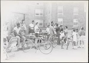 Neighborhood party in Newtowne Court