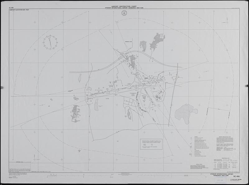 Airport obstruction chart, OC 450, Stewart International Airport, Newburgh, New York
