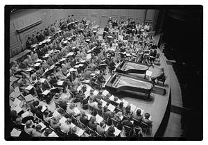 Recording "La Mer" for Victor R.C.A., Dr. K & Boston Symphony Orchestra, also recording mch.