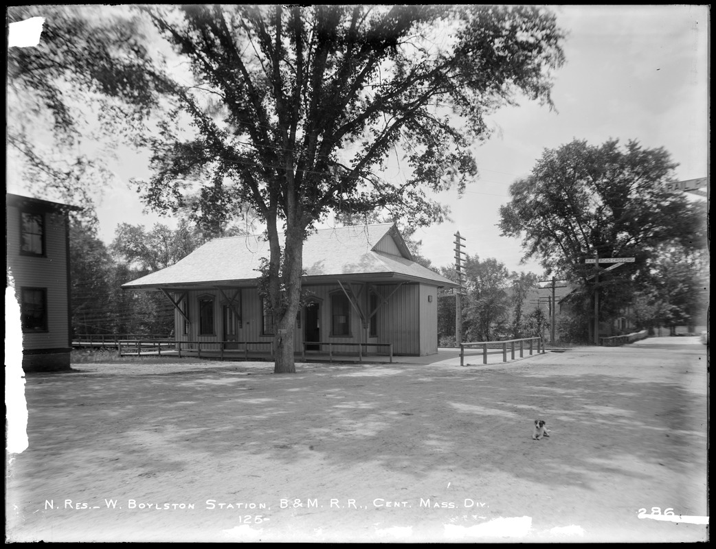Wachusett Reservoir, West Boylston Station, Boston & Maine Railroad