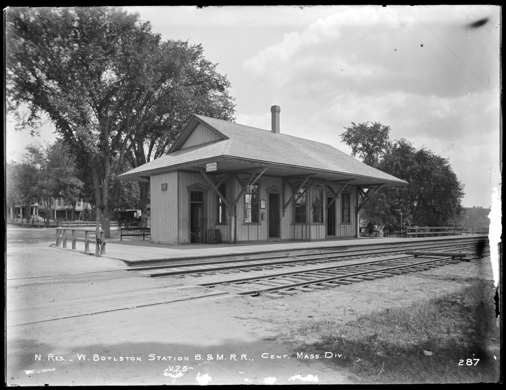 Wachusett Reservoir, West Boylston Station, Boston & Maine Railroad