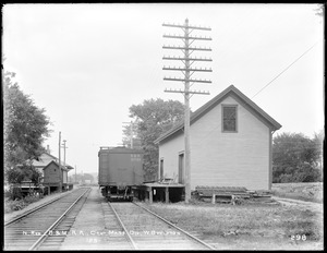 Wachusett Reservoir, freight houses, Boston & Maine Railroad, Central Massachusetts Division, from the west, West Boylston, Mass., Jul. 14, 1896