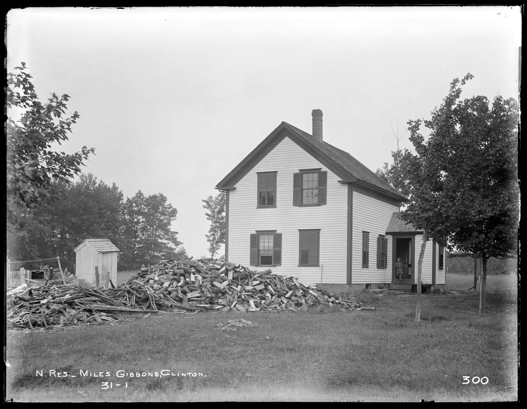 Wachusett Reservoir, Miles Gibbons' house, near Sandy Pond, from the south, Clinton, Mass., Jul. 15, 1896